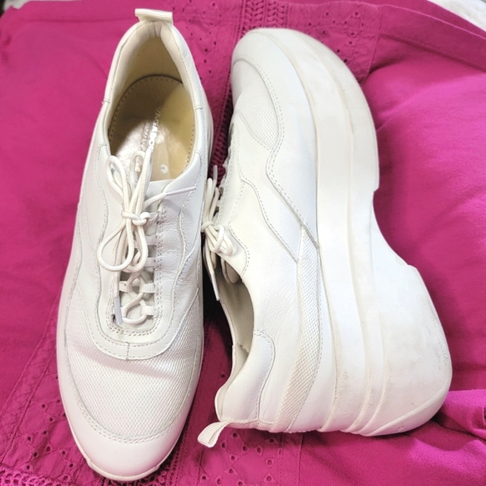 Vagabond White‎ Leather Sprint Platform Sneakers Size US 11 / EU 41